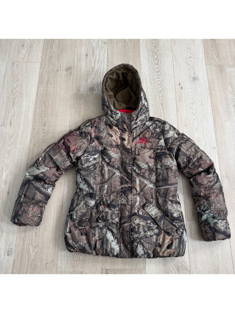 Mossy Oak Break Up Infinity Hooded Camo Puffer Jacket